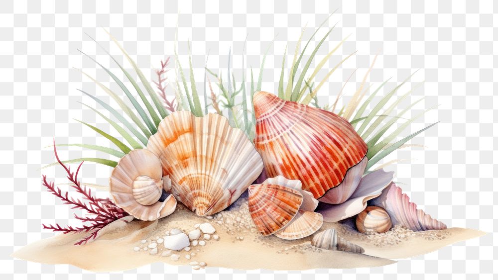 PNG Seashell seafood animal conch. AI generated Image by rawpixel.