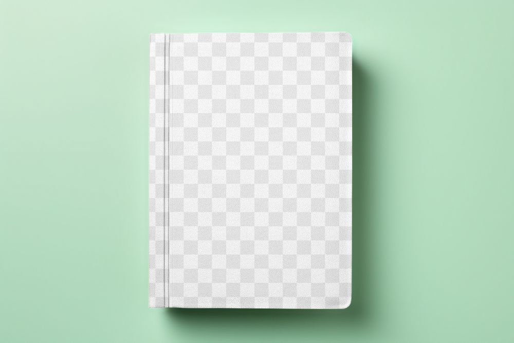 Book cover png mockup, transparent design