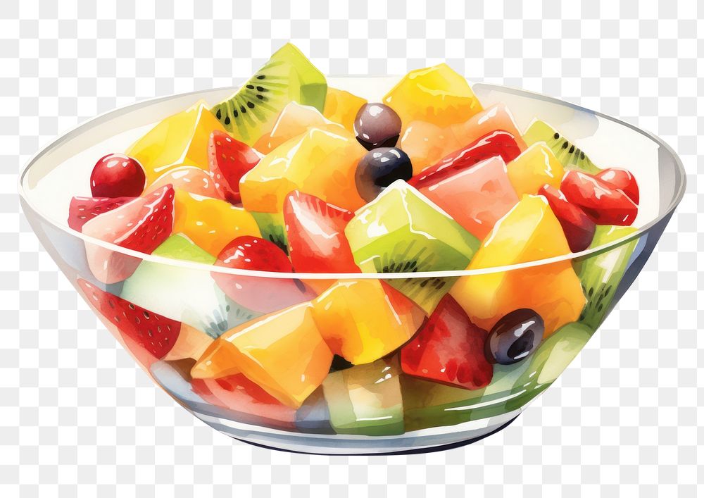 PNG Fresh fruit salad bowl food  