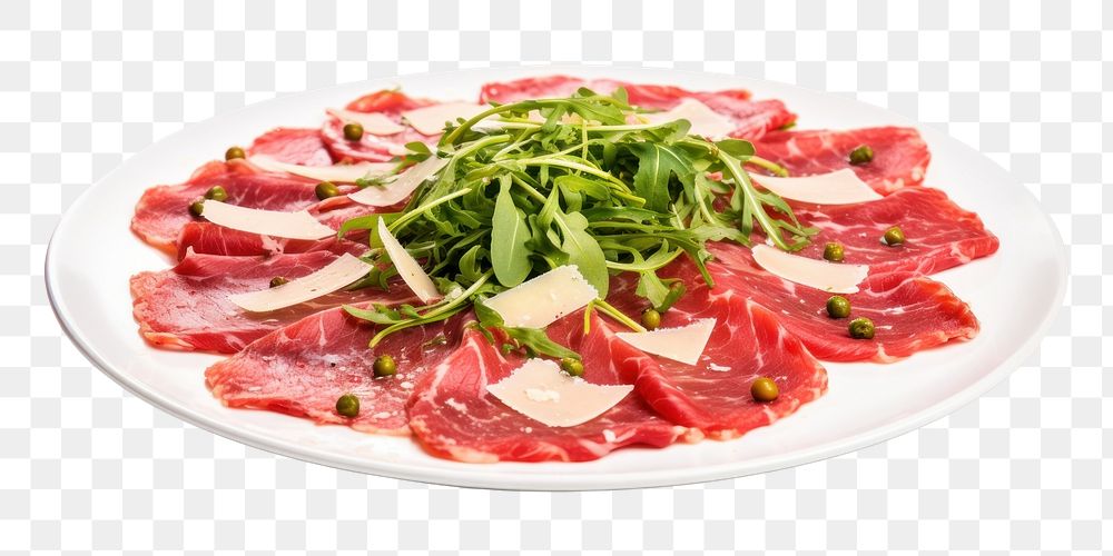 PNG Italian food vegetable arugula meat. 