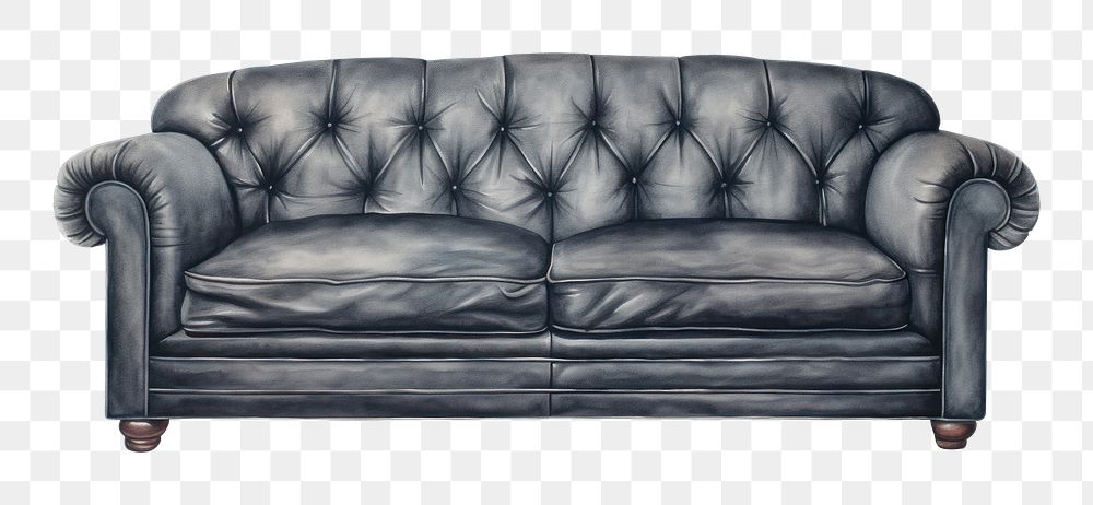 PNG Luxury dark sofa furniture chair comfortable. AI generated Image by rawpixel.