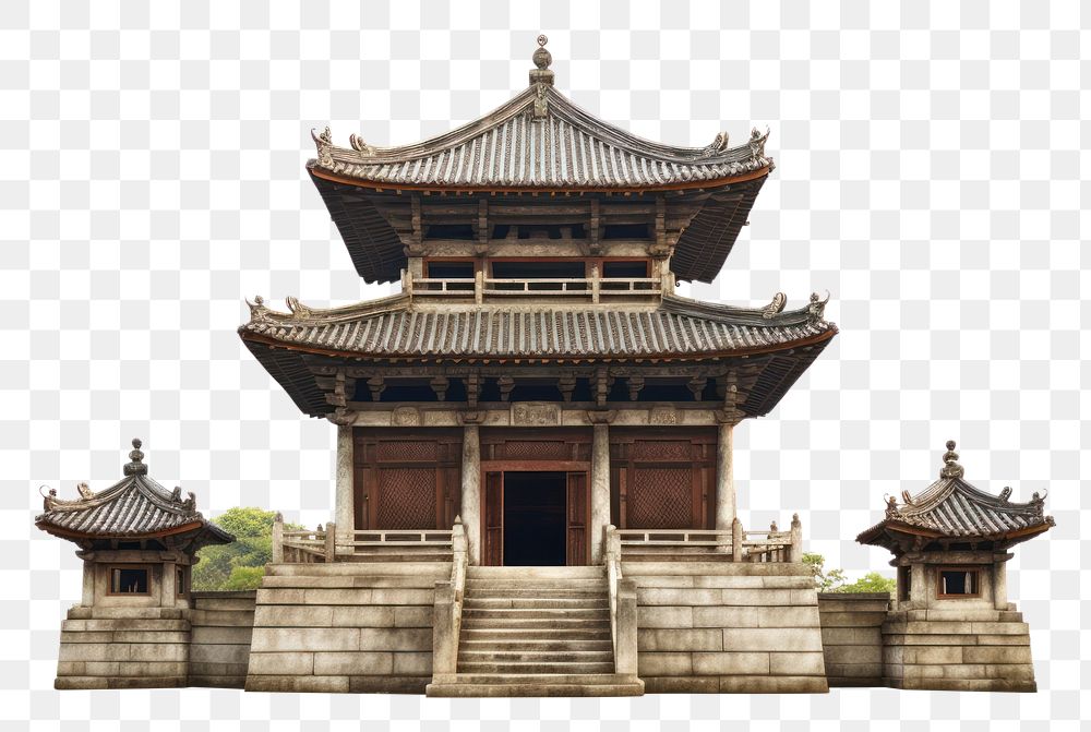 PNG Asian ancien temple architecture building pagoda. AI generated Image by rawpixel.