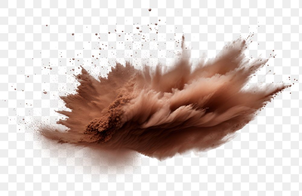PNG Splattered brown sand effect, transparent background. AI generated image by rawpixel.