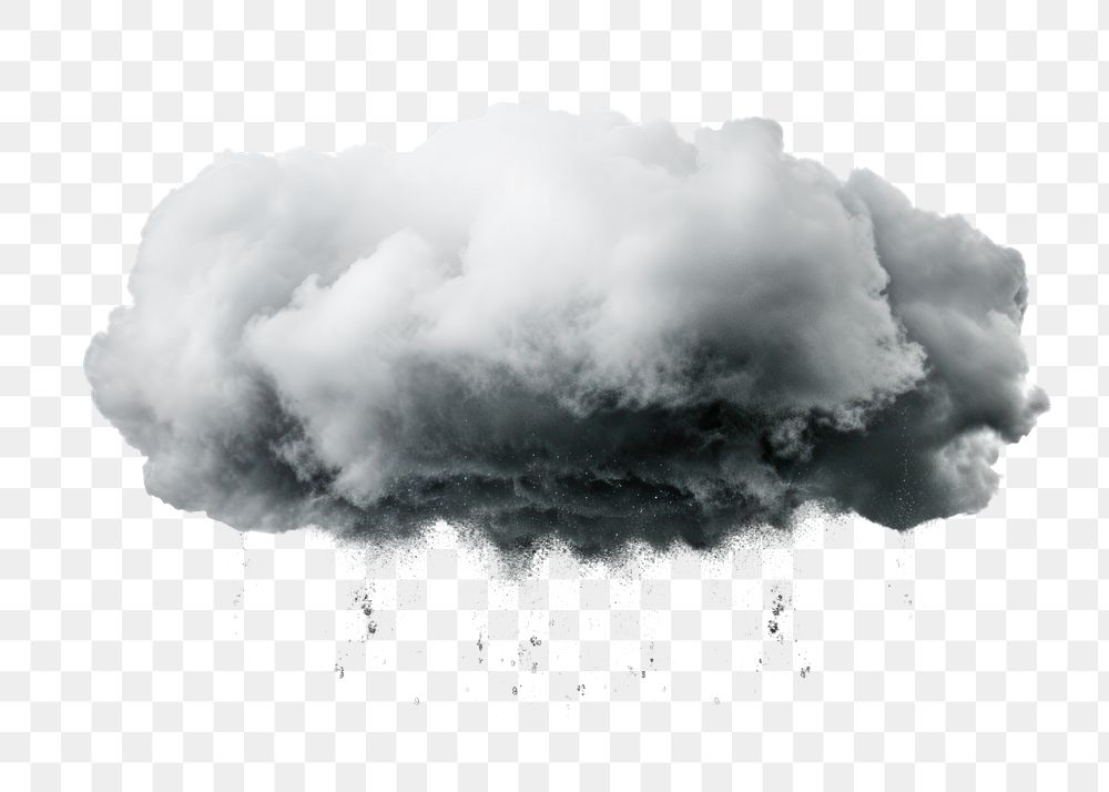 PNG Dark grey rain cloud nature white white background. AI generated Image by rawpixel.