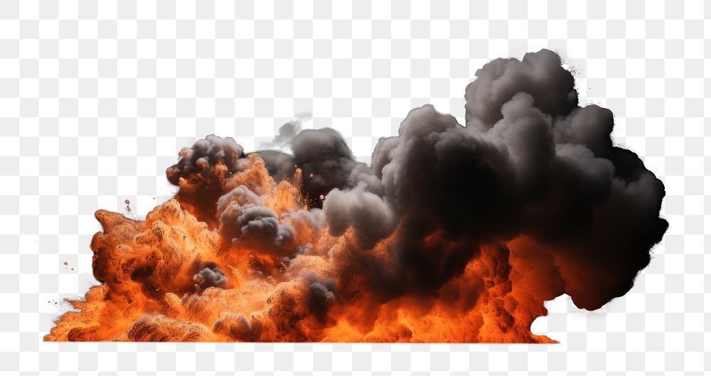 PNG Fire bonfire black background destruction. .