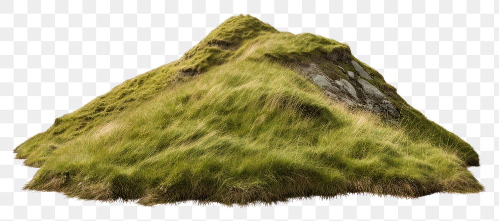 PNG Highland grass hill landscape grassland outdoors. AI generated Image by rawpixel.