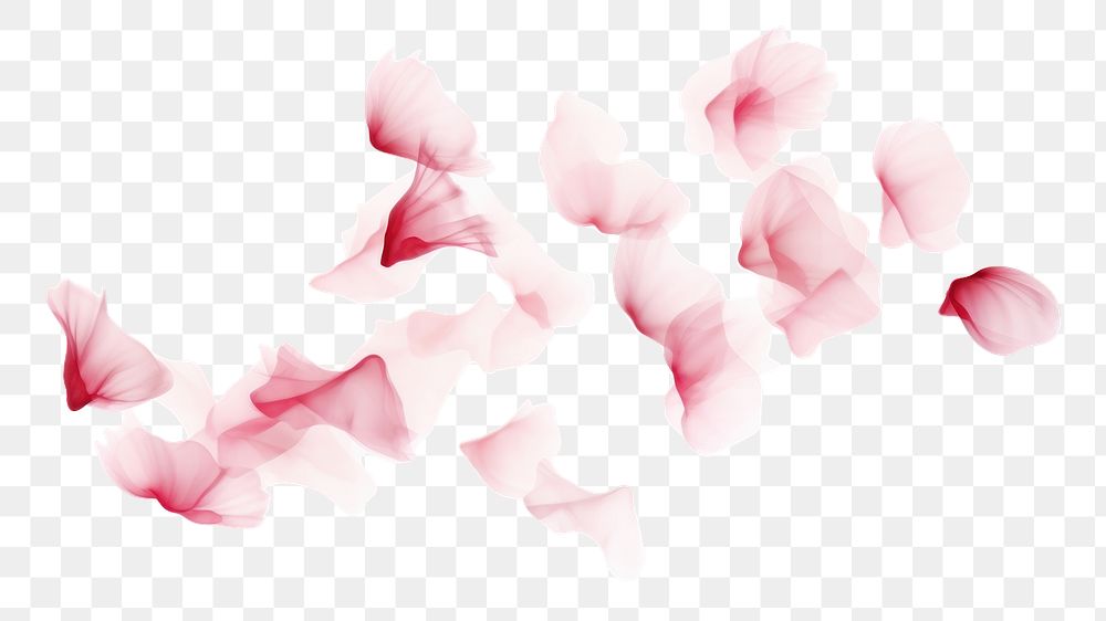 PNG pink leaf effect, transparent background. AI generated image by rawpixel.