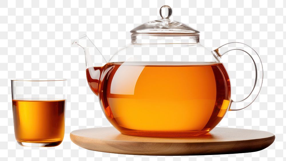 PNG Drink tea teapot white background refreshment. AI generated Image by rawpixel.