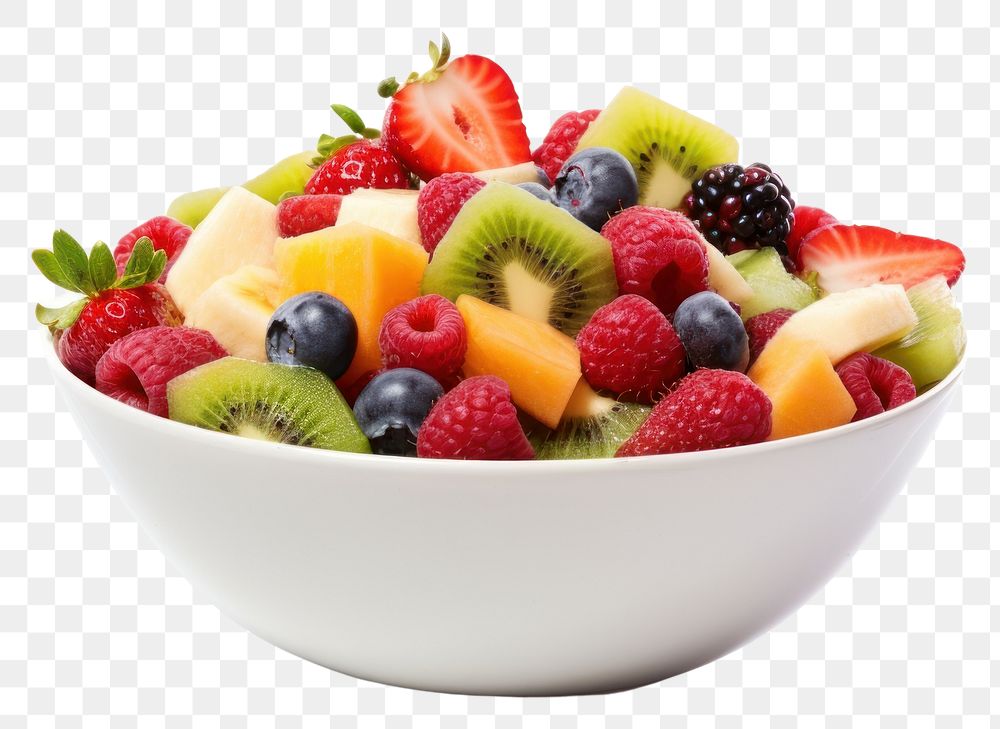 PNG Fruit salad bowl strawberry. AI generated Image by rawpixel.