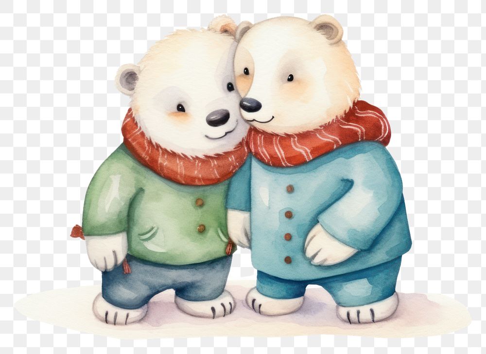 PNG Polar bears wearing a student uniform mammal animal cute. AI generated Image by rawpixel.