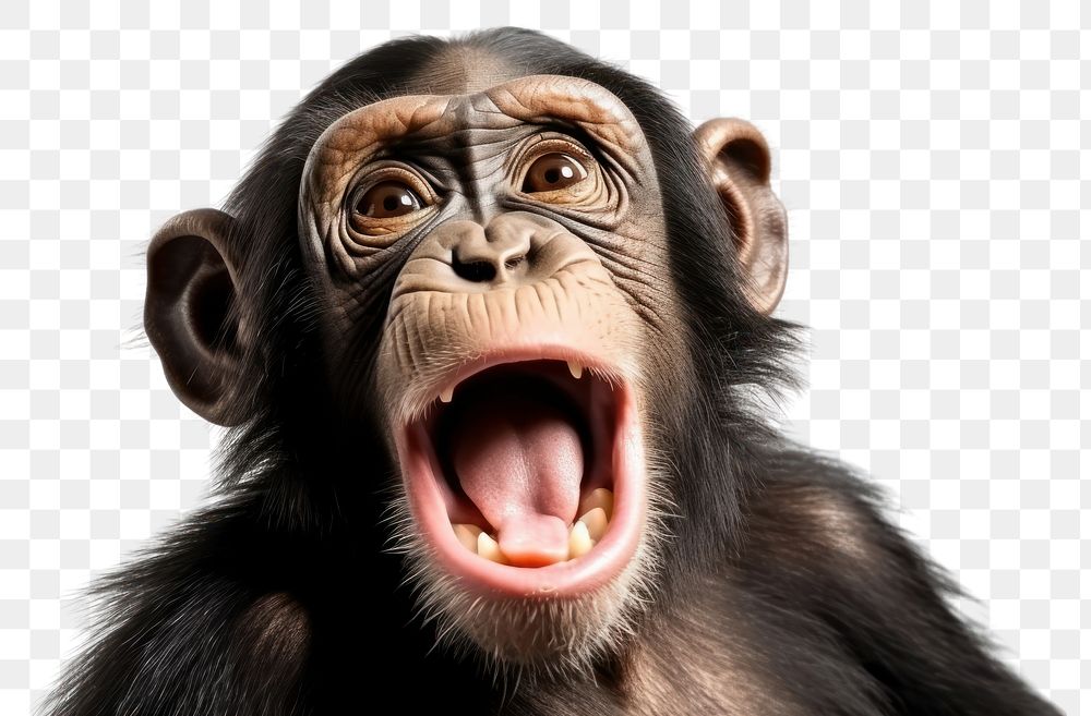 PNG Chimpanzee wildlife mammal animal. AI generated Image by rawpixel.