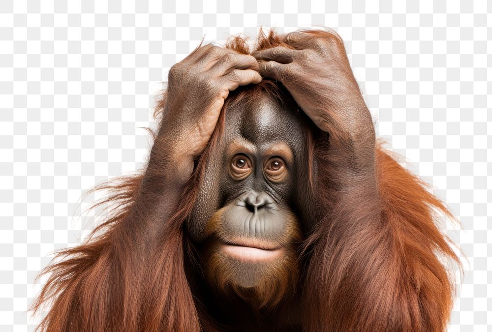 PNG Orangutan orangutan wildlife mammal. AI generated Image by rawpixel.