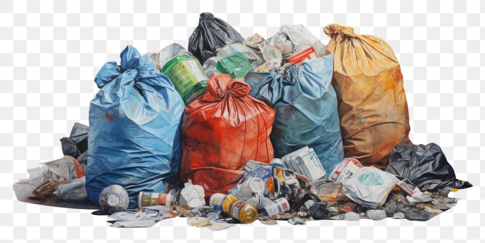 PNG Waste garbage painting accessories. 