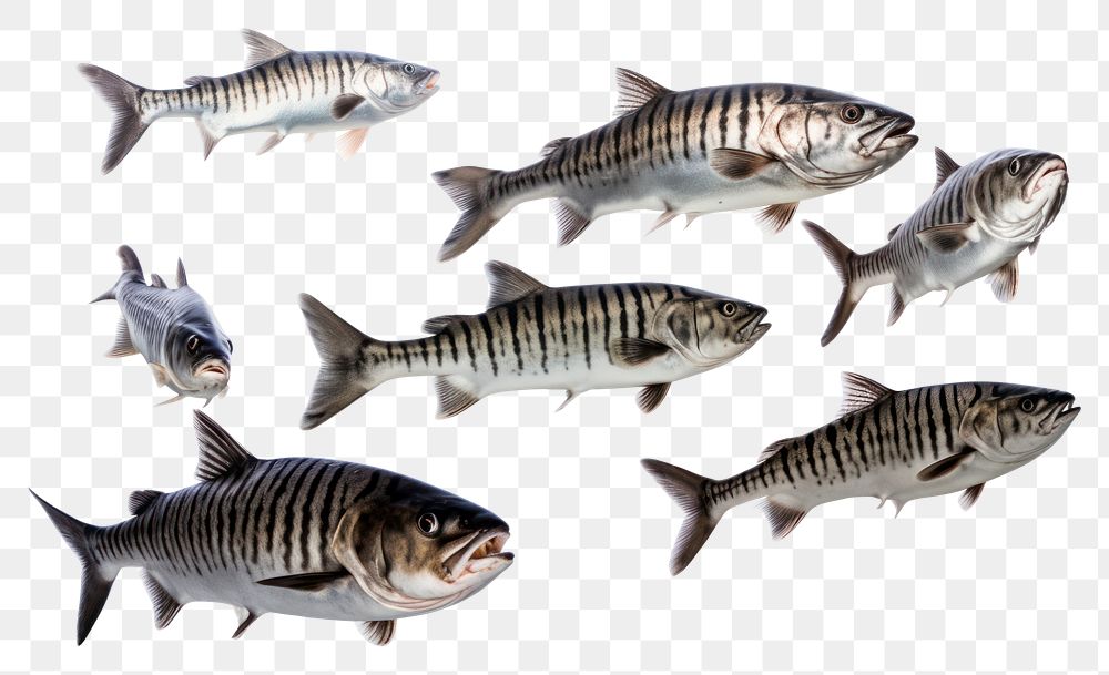 PNG Tiger fish seafood animal white background. AI generated Image by rawpixel.