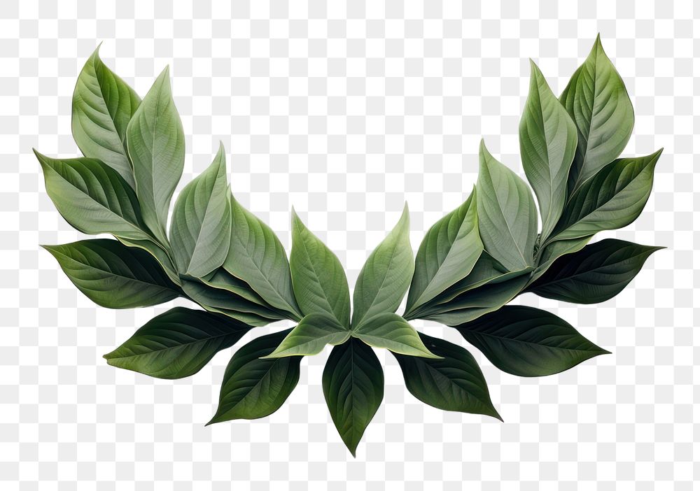 PNG Leaf crown plant herbs white background. AI generated Image by rawpixel.