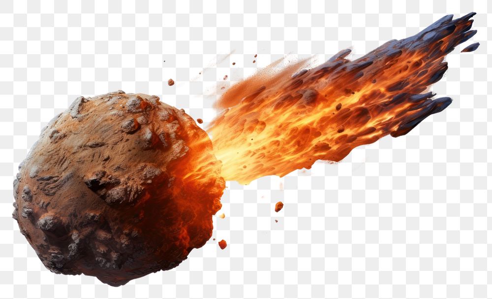PNG Meteor fire white background splattered. AI generated Image by rawpixel.
