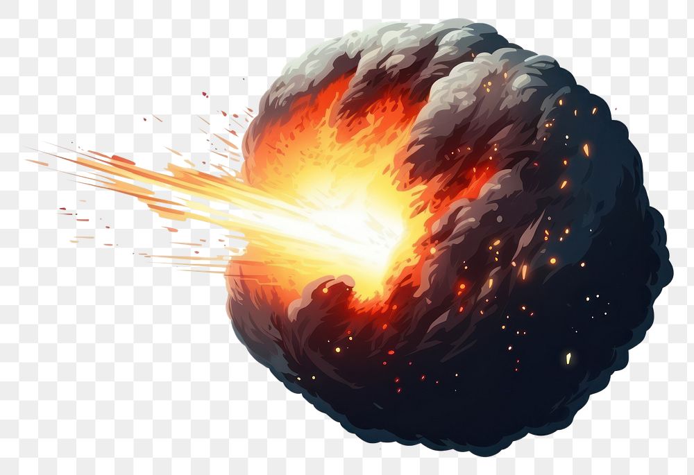 PNG Meteor fireworks space white background. AI generated Image by rawpixel.