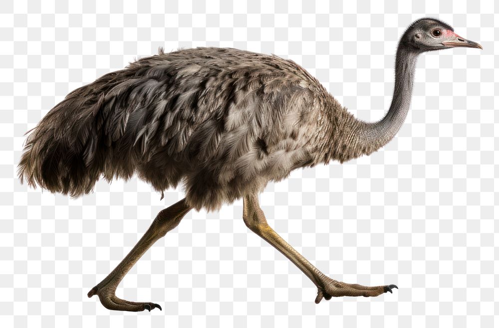 PNG Ostrich run animal bird beak. AI generated Image by rawpixel.