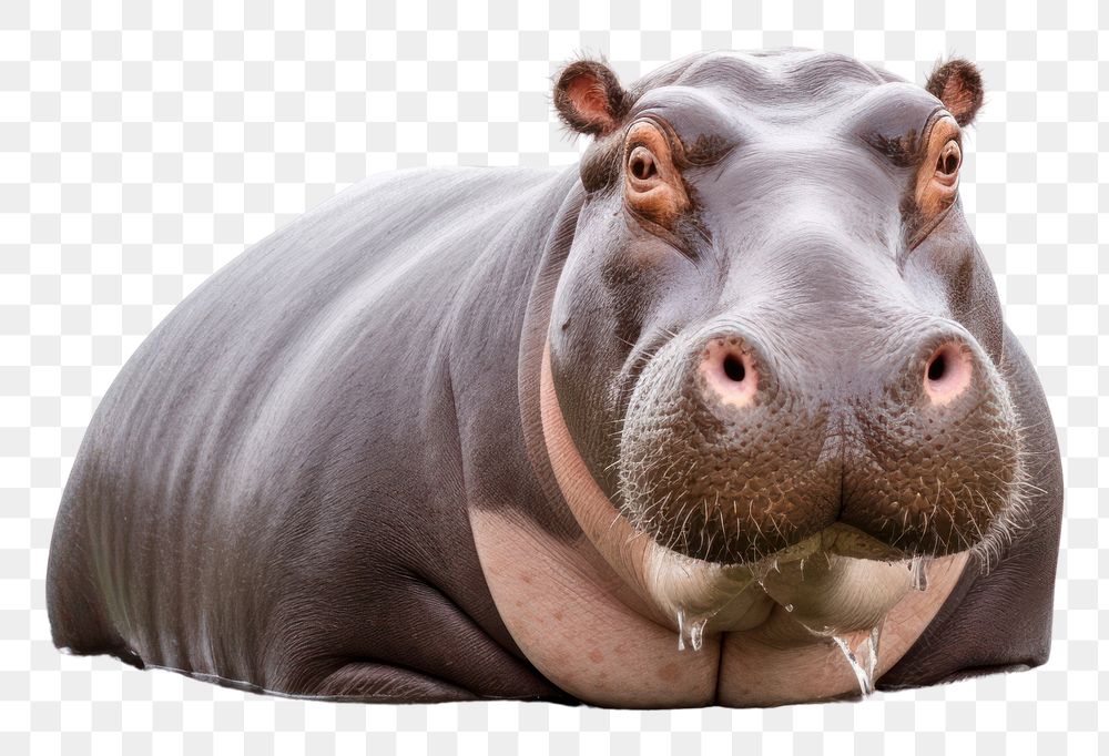PNG Hippopotamus wildlife animal mammal. AI generated Image by rawpixel.