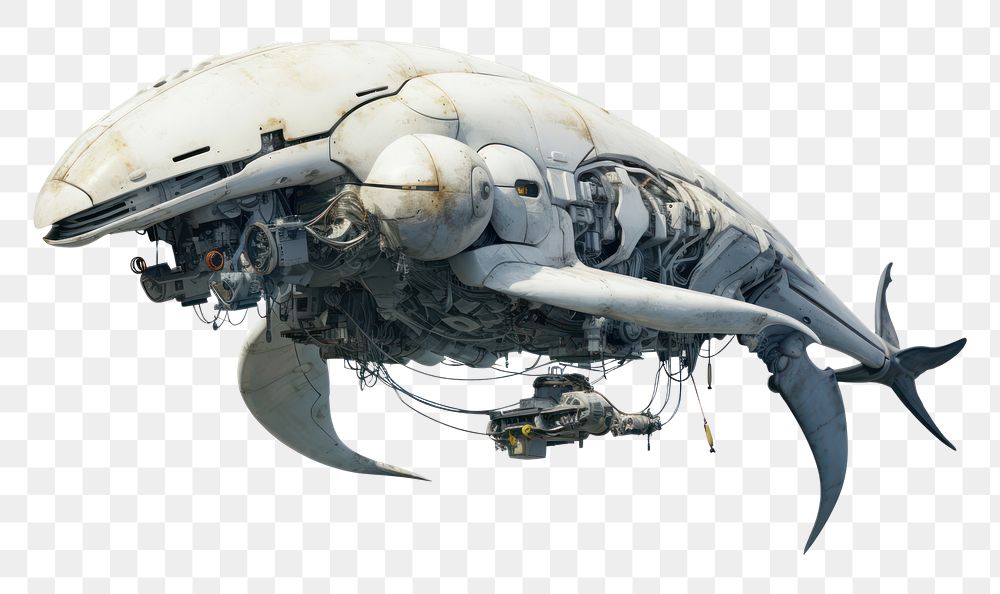 PNG Big whale robot aircraft airplane vehicle. AI generated Image by rawpixel.