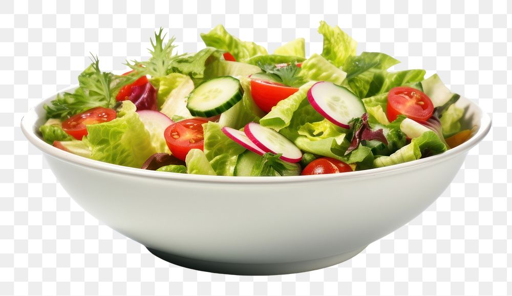 PNG Salad food bowl white background. AI generated Image by rawpixel.