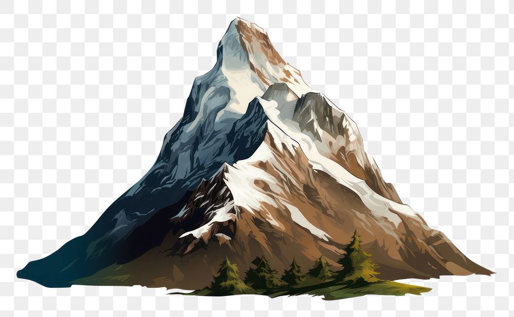 PNG  Illustration mountain landscape outdoors. AI generated Image by rawpixel.