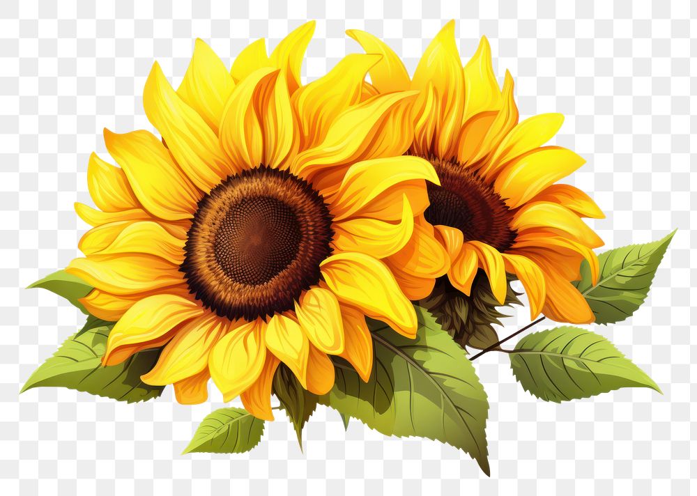 PNG Vector sunflower plant  