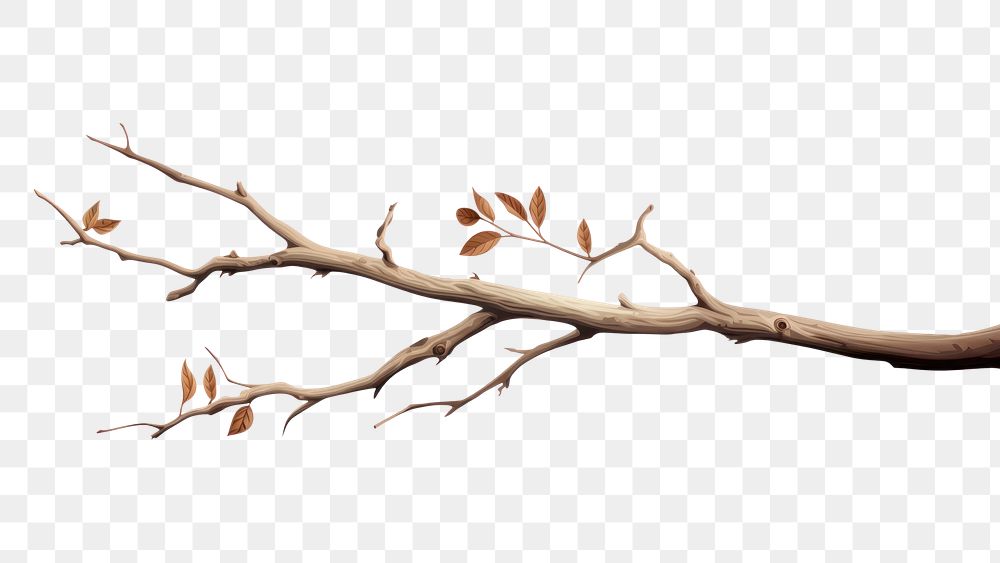 PNG Vector twig white background tranquility. AI generated Image by rawpixel.