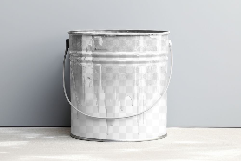 Paint bucket png mockup, transparent design
