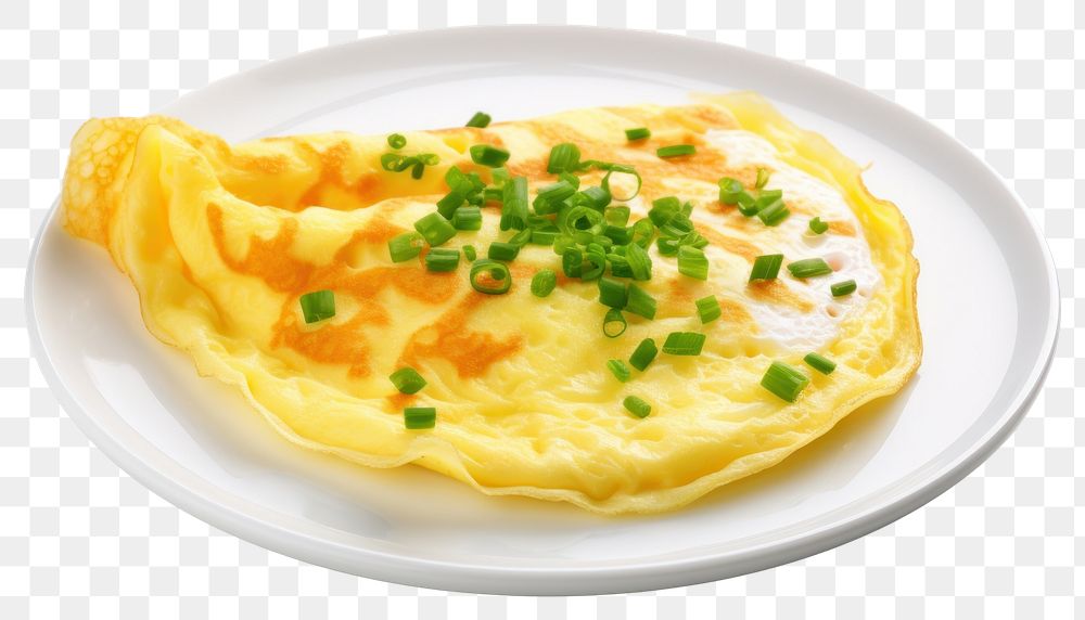PNG Egg omlete omelette plate food. AI generated Image by rawpixel.