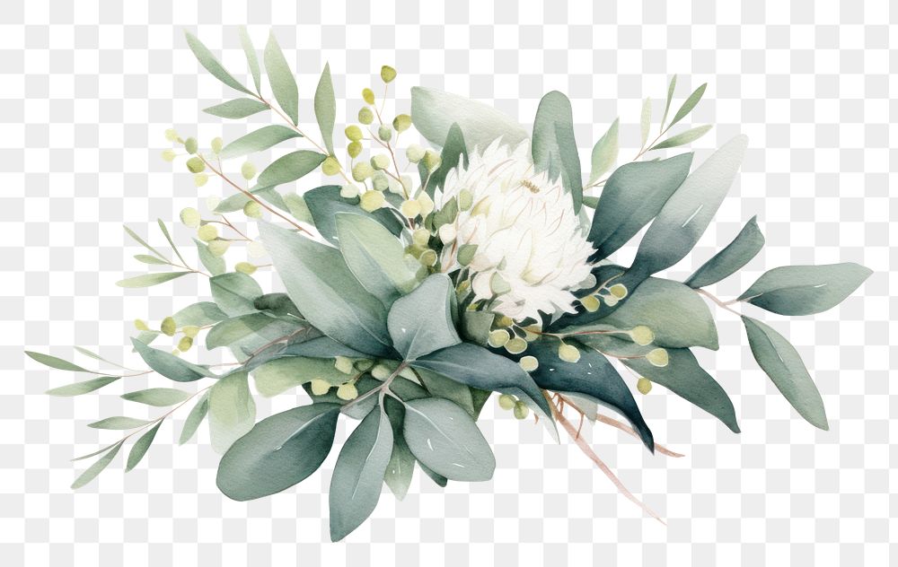 PNG Eucalyptus bouquet flower plant leaf