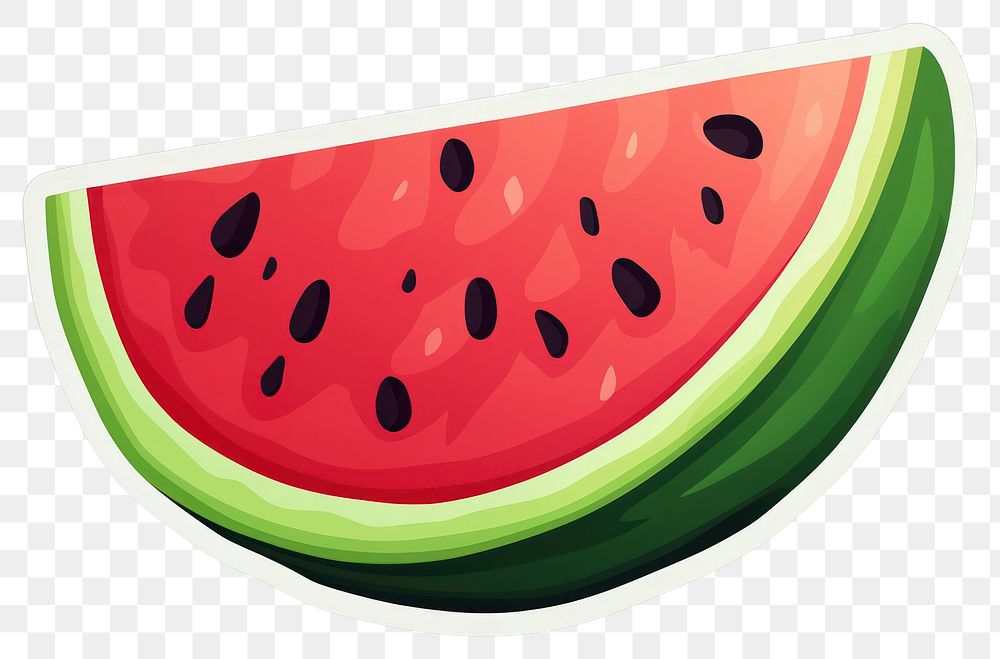 PNG Sticker watermelon fruit plant. AI generated Image by rawpixel.