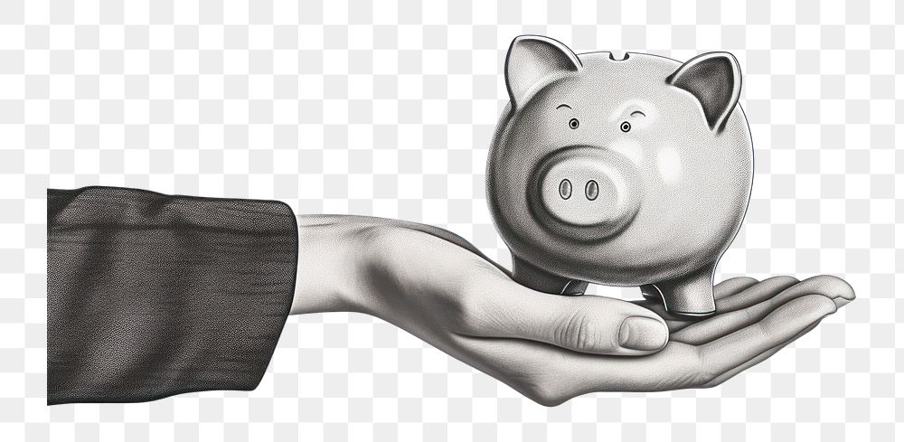 PNG Coin pig investment piggy bank. AI generated Image by rawpixel.