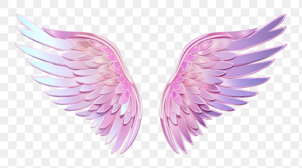 PNG Wings pink white background lightweight