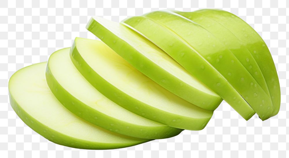 PNG Green apple sliced fruit plant. AI generated Image by rawpixel.