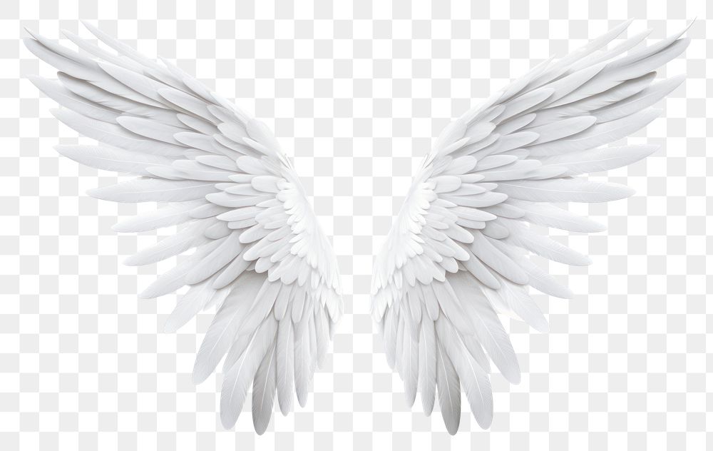 PNG White angel wing bird archangel