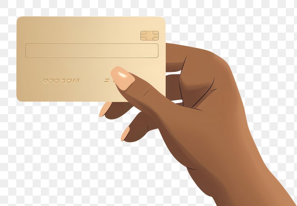 PNG Woman hand holding credit card technology envelope finger. 