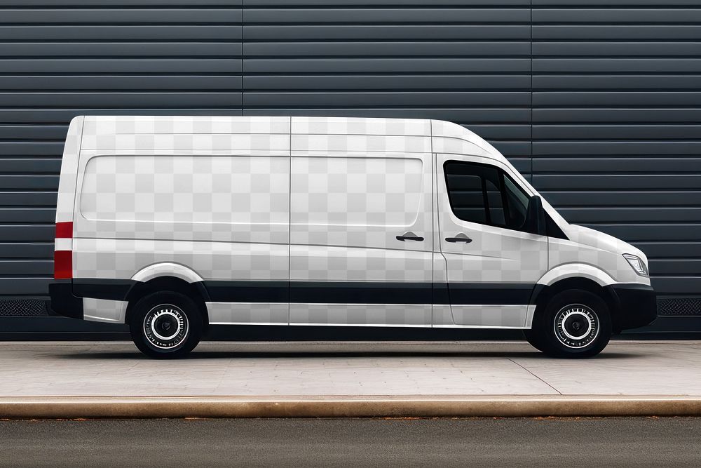 Van vehicle png mockup, transparent design
