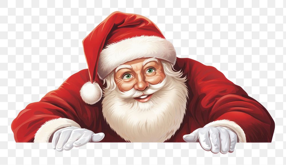 PNG Thumbs up Santa Claus illustration. AI generated Image by rawpixel.