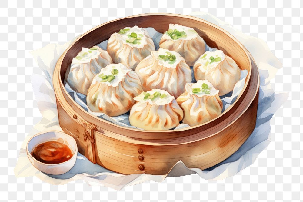 PNG Dumplings food xiaolongbao chopsticks. AI generated Image by rawpixel.