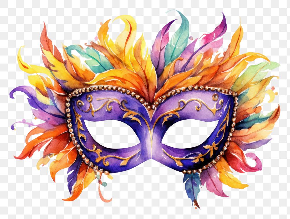 PNG Mardi gras carnival mask celebration. AI generated Image by rawpixel.