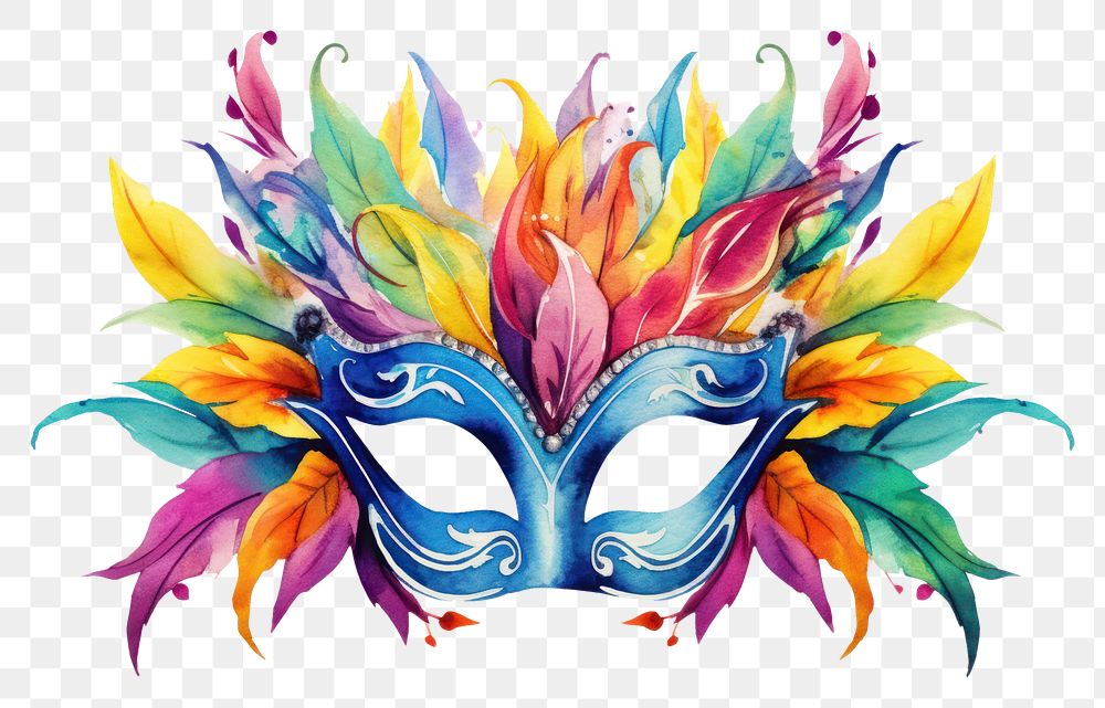 PNG Mardi gras carnival mask art. AI generated Image by rawpixel.