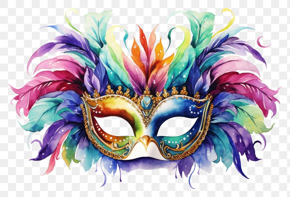 PNG Mardi gras carnival mask representation. AI generated Image by rawpixel.