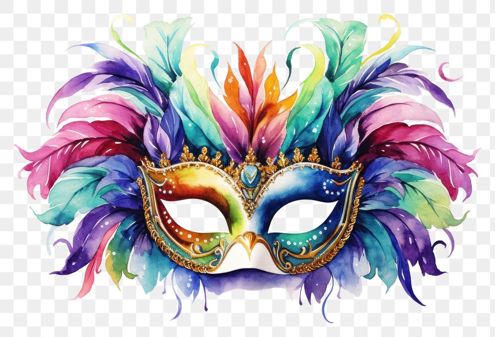 PNG Mardi gras carnival mask representation. 