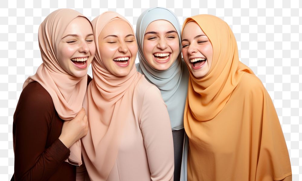 PNG Happy Islam women laughing adult smile. AI generated Image by rawpixel.