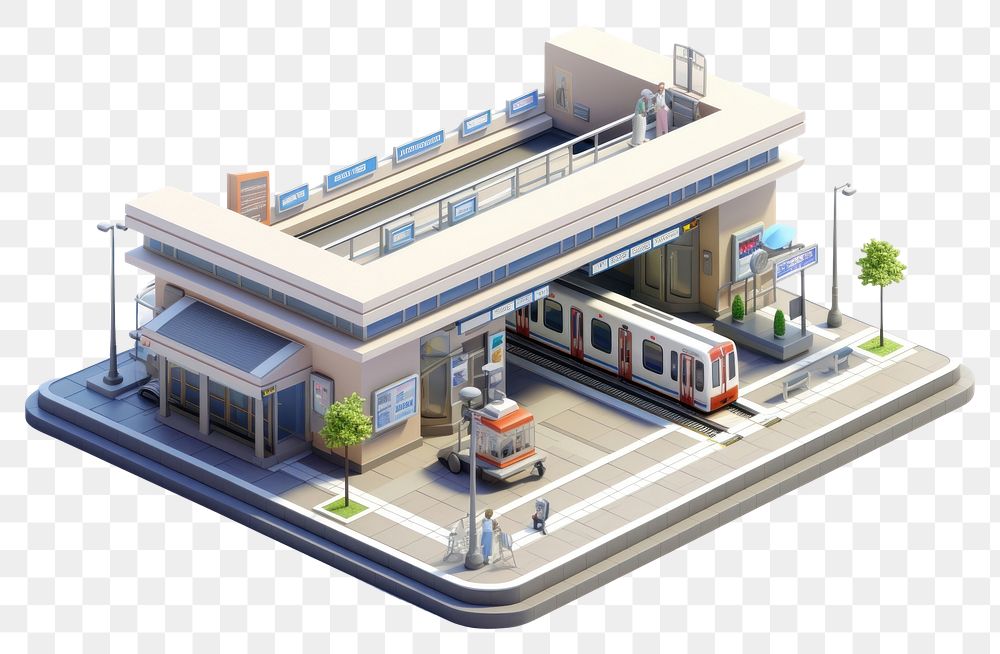PNG Subway station isometric vehicle car transportation. AI generated Image by rawpixel.