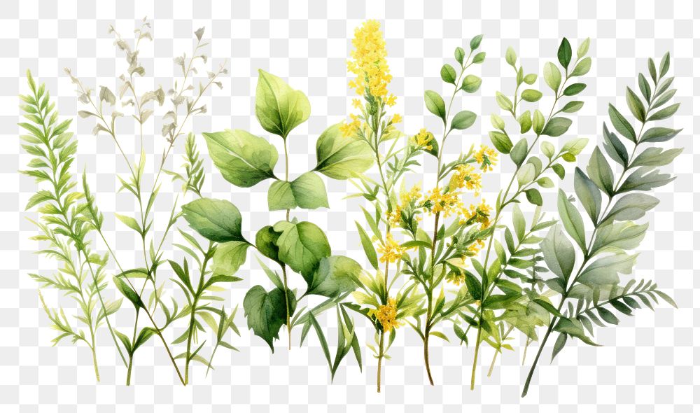 PNG Arabian herbs flower plant leaf. AI generated Image by rawpixel.