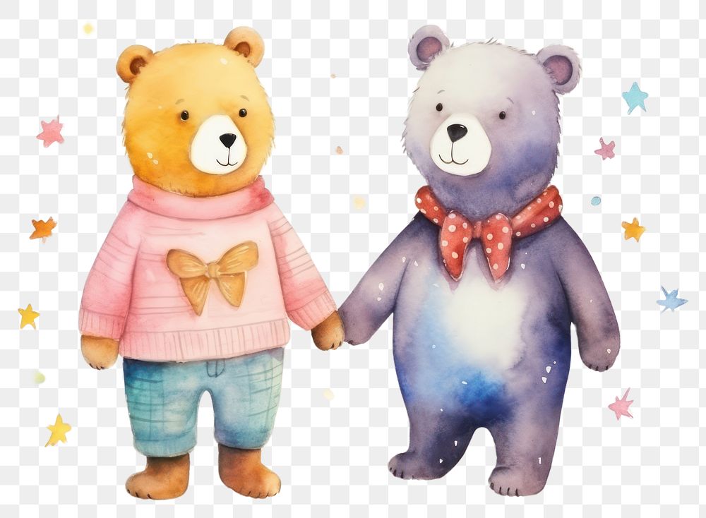 PNG Lgbtq cute animal couple toy white background representation. 