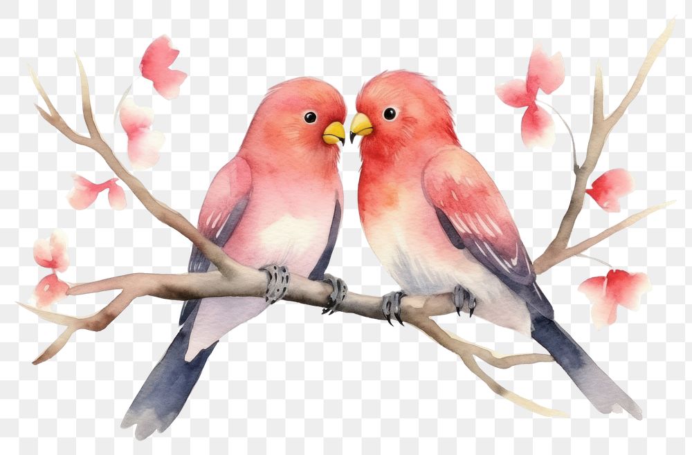 PNG Bird animal beak love. AI generated Image by rawpixel.