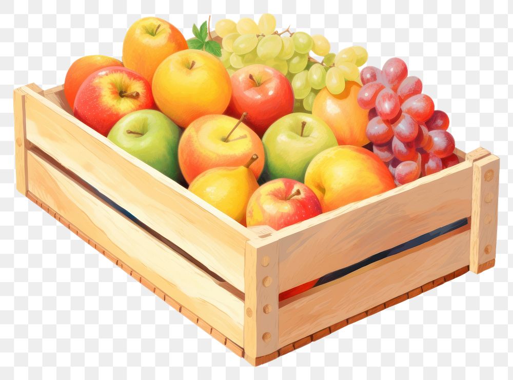 PNG Fruit box apple crate. AI generated Image by rawpixel.